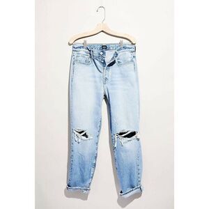 NWT FREE PEOPLE X EDWIN Sz 27 TASH STRAIGHT LEG RELAXED JEANS IN BLUE